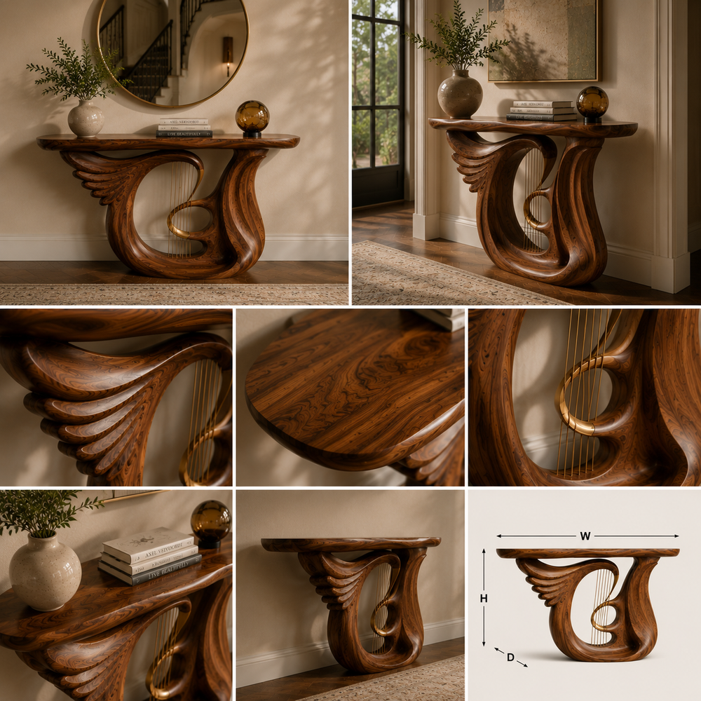 Liora Warm Walnut Console Table - Design 492 - product image 05