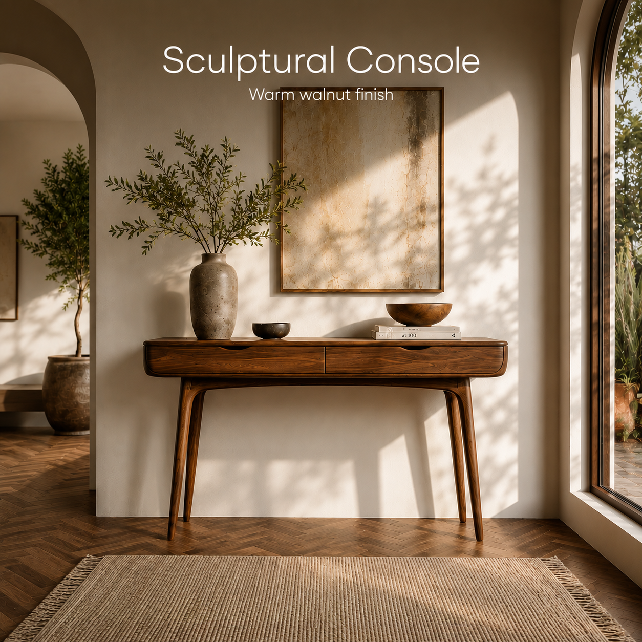 Brielle Sculpted Hall Console Table - Design 494 - product image 02