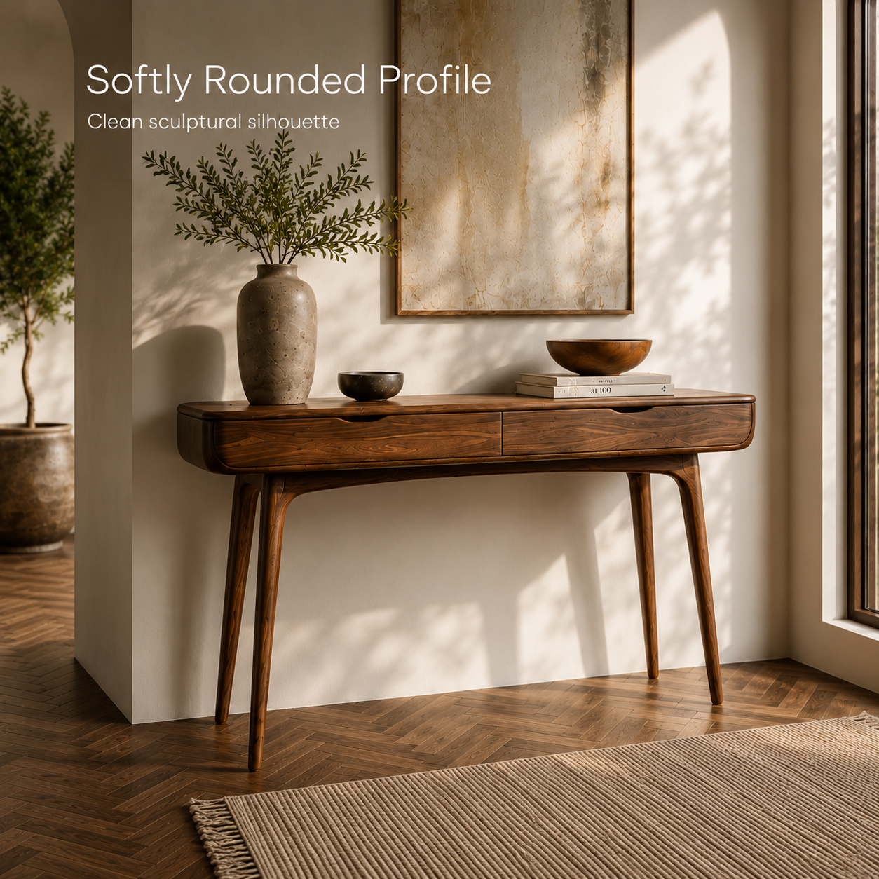 Brielle Sculpted Hall Console Table - Design 494 - product image 03