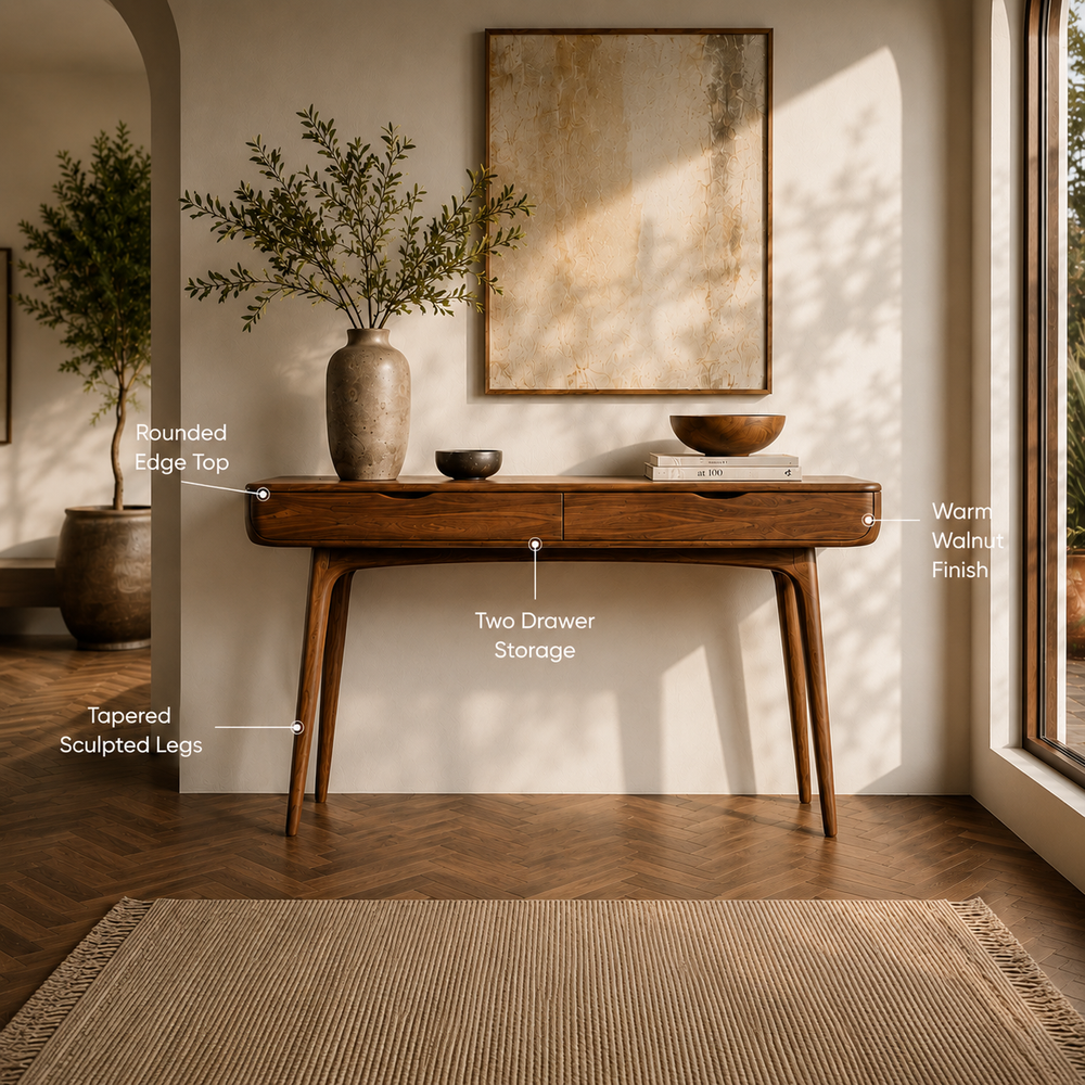 Brielle Sculpted Hall Console Table - Design 494 - product image 08