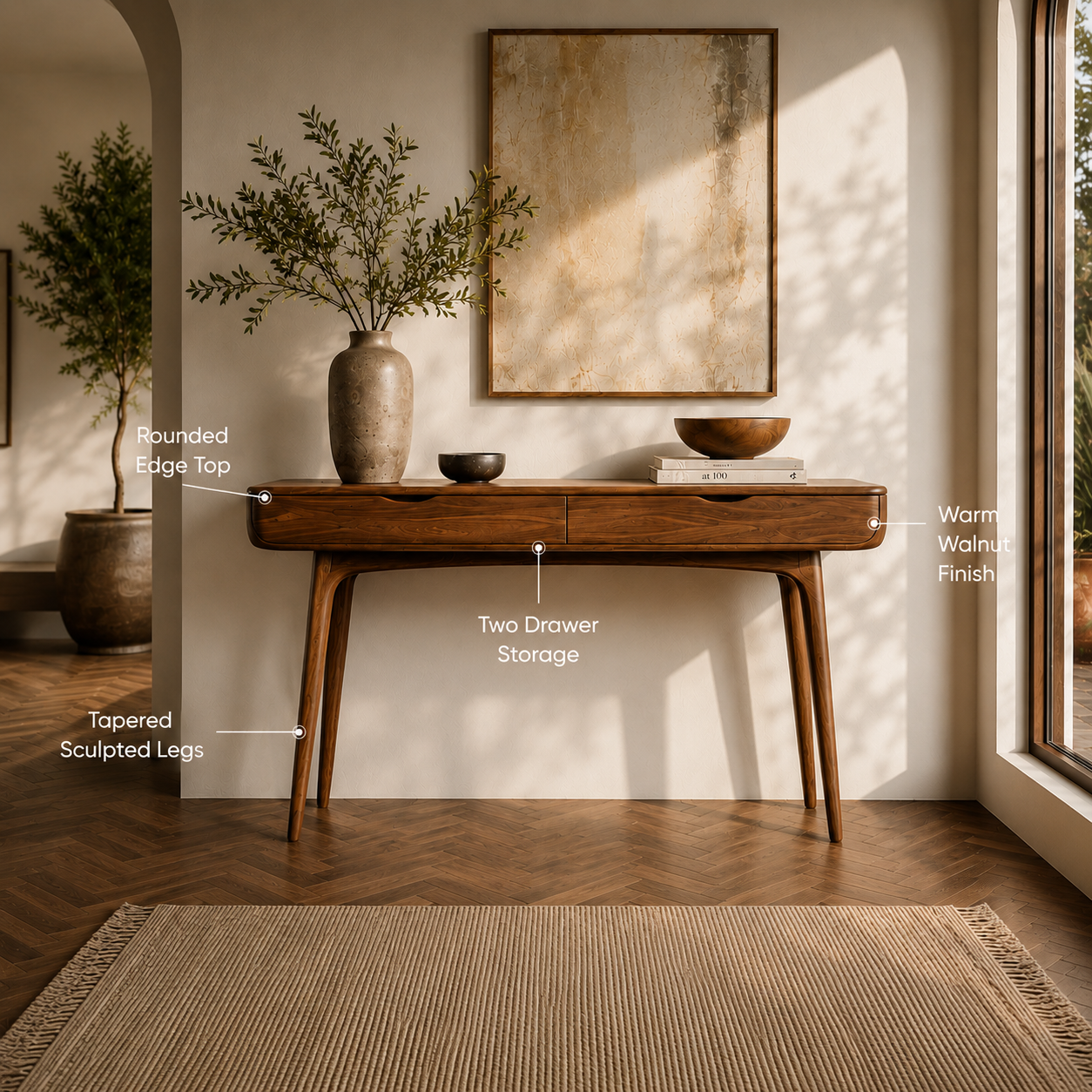 Brielle Sculpted Hall Console Table - Design 494 - product image 08