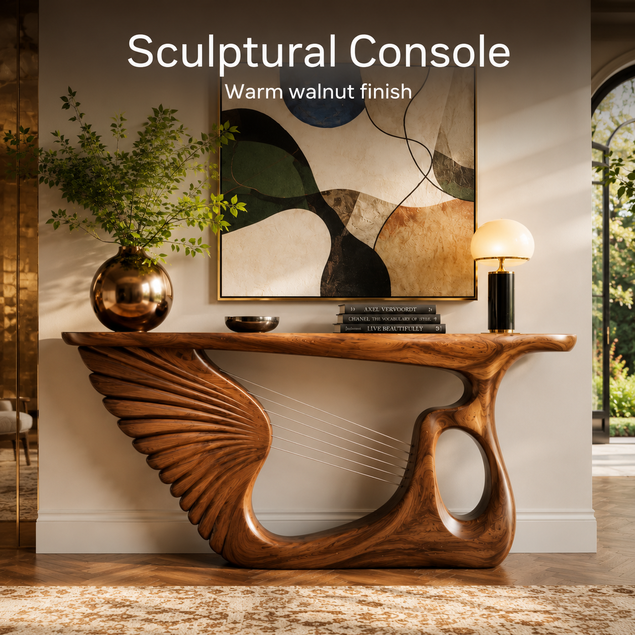 Selene Rounded Foyer Console Table - Design 496 - product image 02