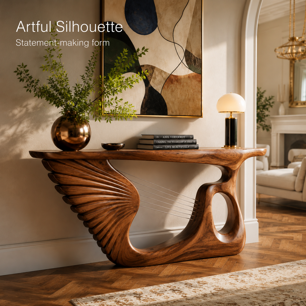 Selene Rounded Foyer Console Table - Design 496 - product image 03