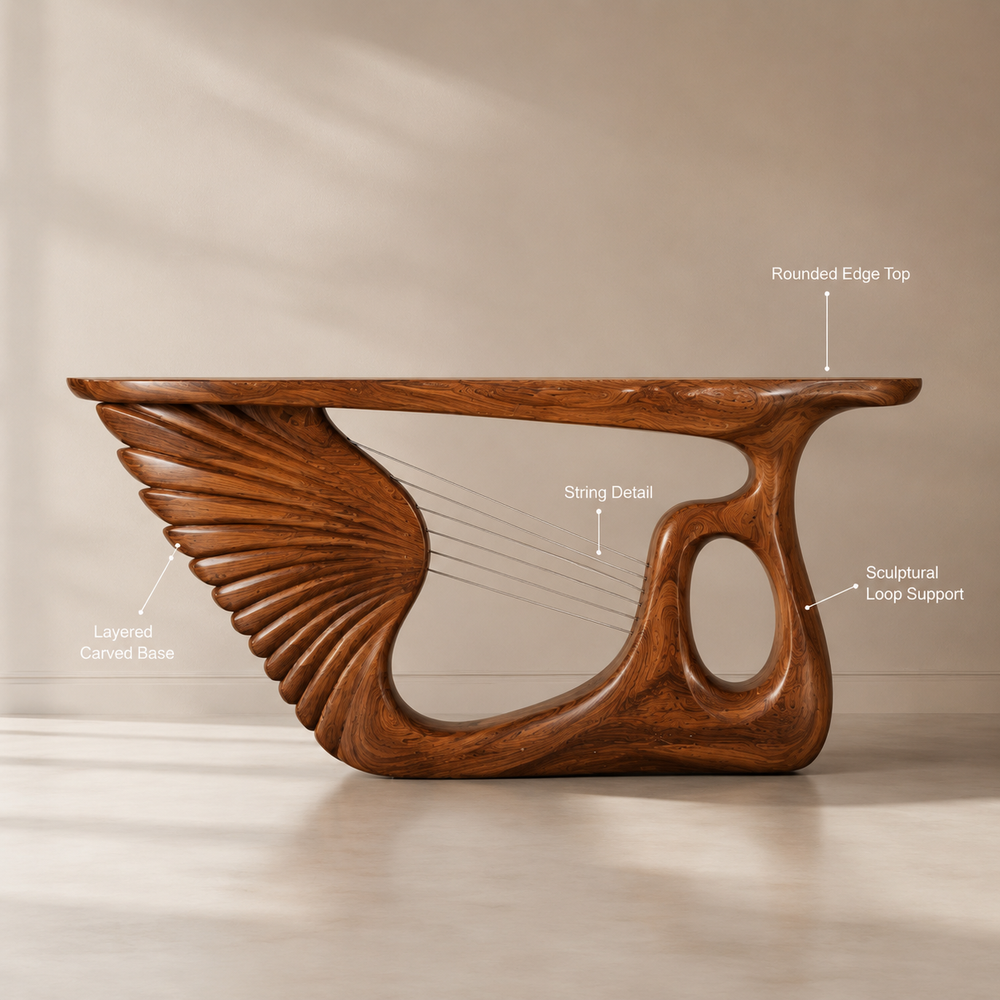 Selene Rounded Foyer Console Table - Design 496 - product image 08