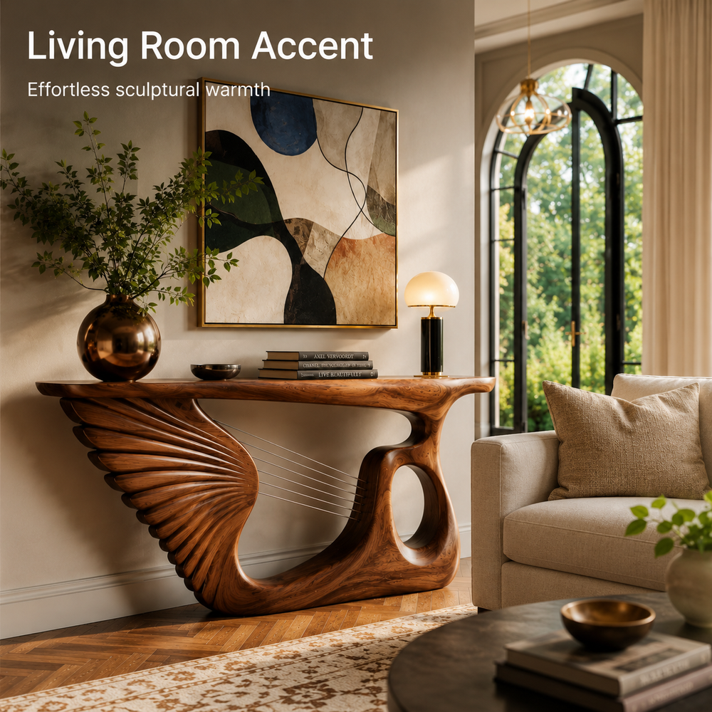 Selene Rounded Foyer Console Table - Design 496 - product image 10
