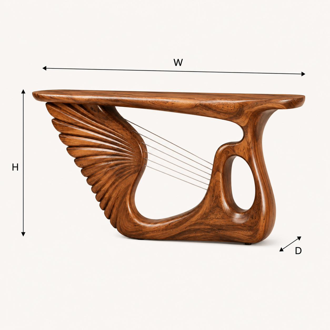 Selene Rounded Foyer Console Table - Design 496 - product image 11