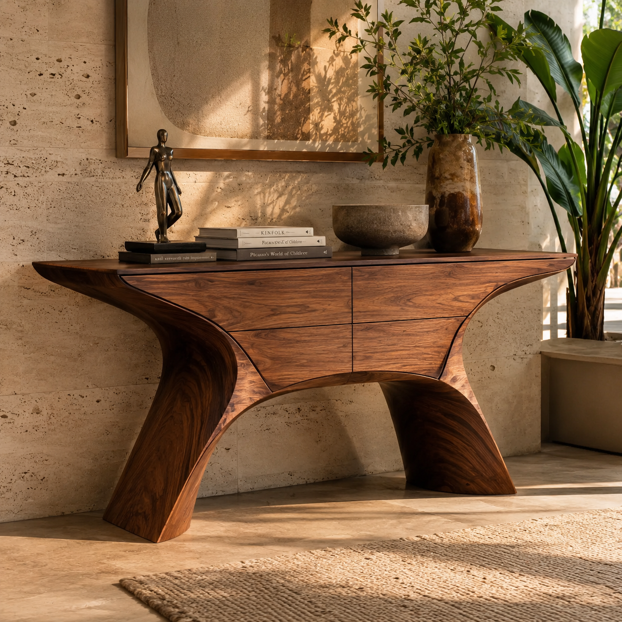 Mira Flow Wood Console Table - Design 498 - main view