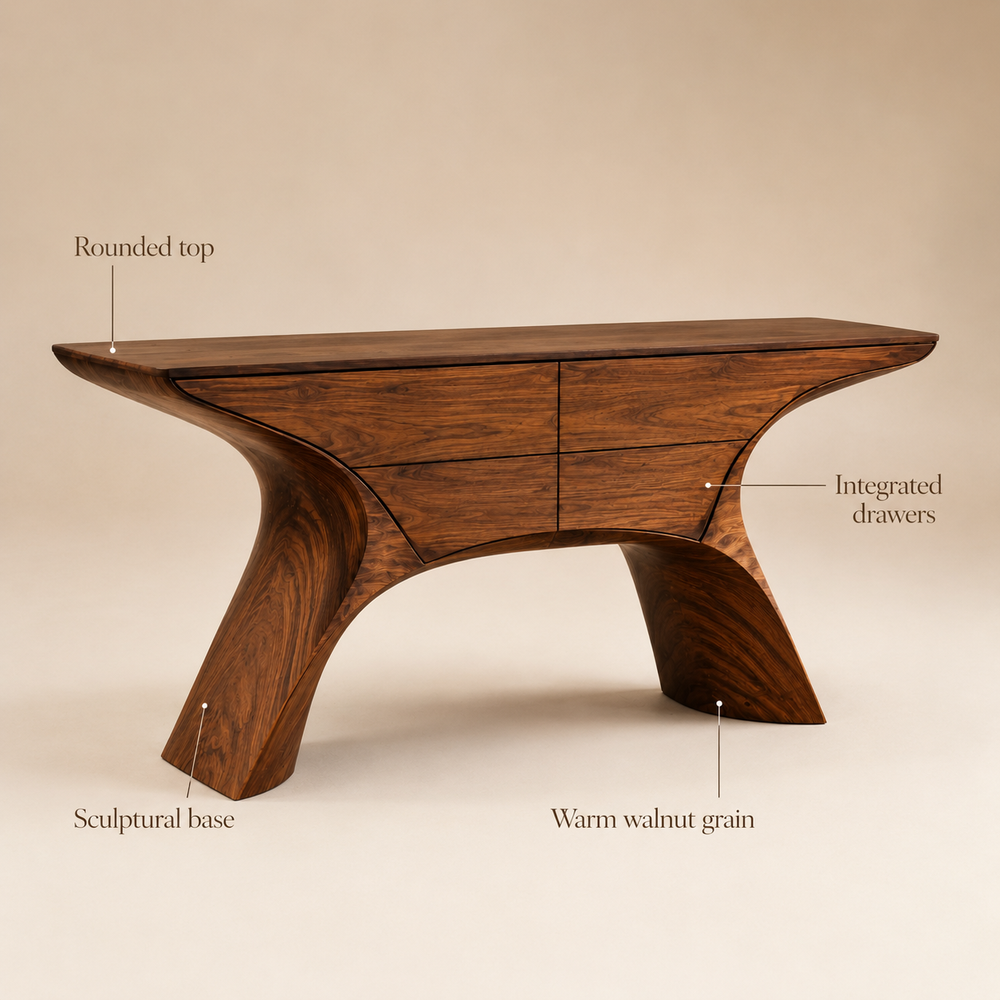 Mira Flow Wood Console Table - Design 498 - product image 07