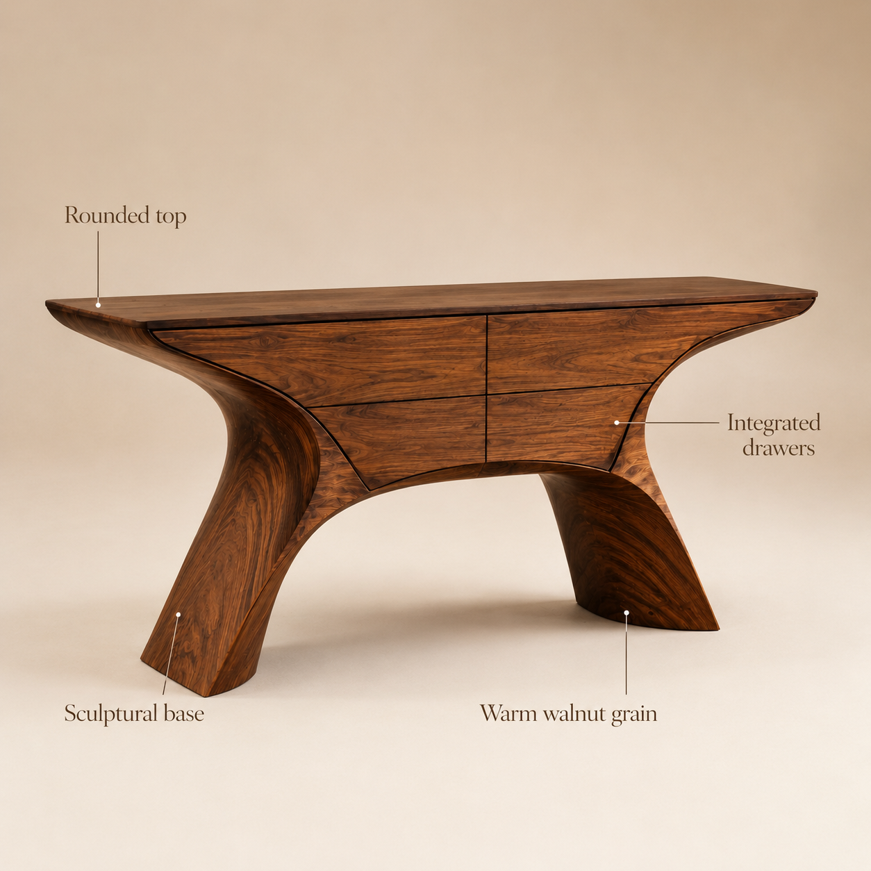 Mira Flow Wood Console Table - Design 498 - product image 07