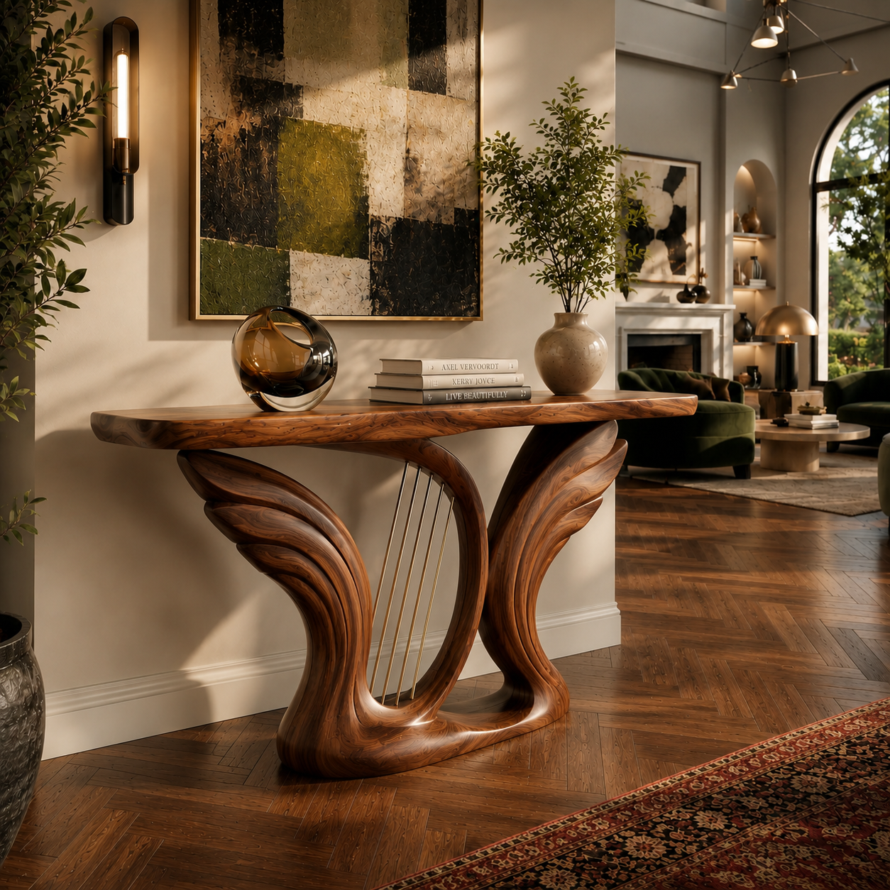 Vale Sculptural Entry Console Table - Design 500 - main view