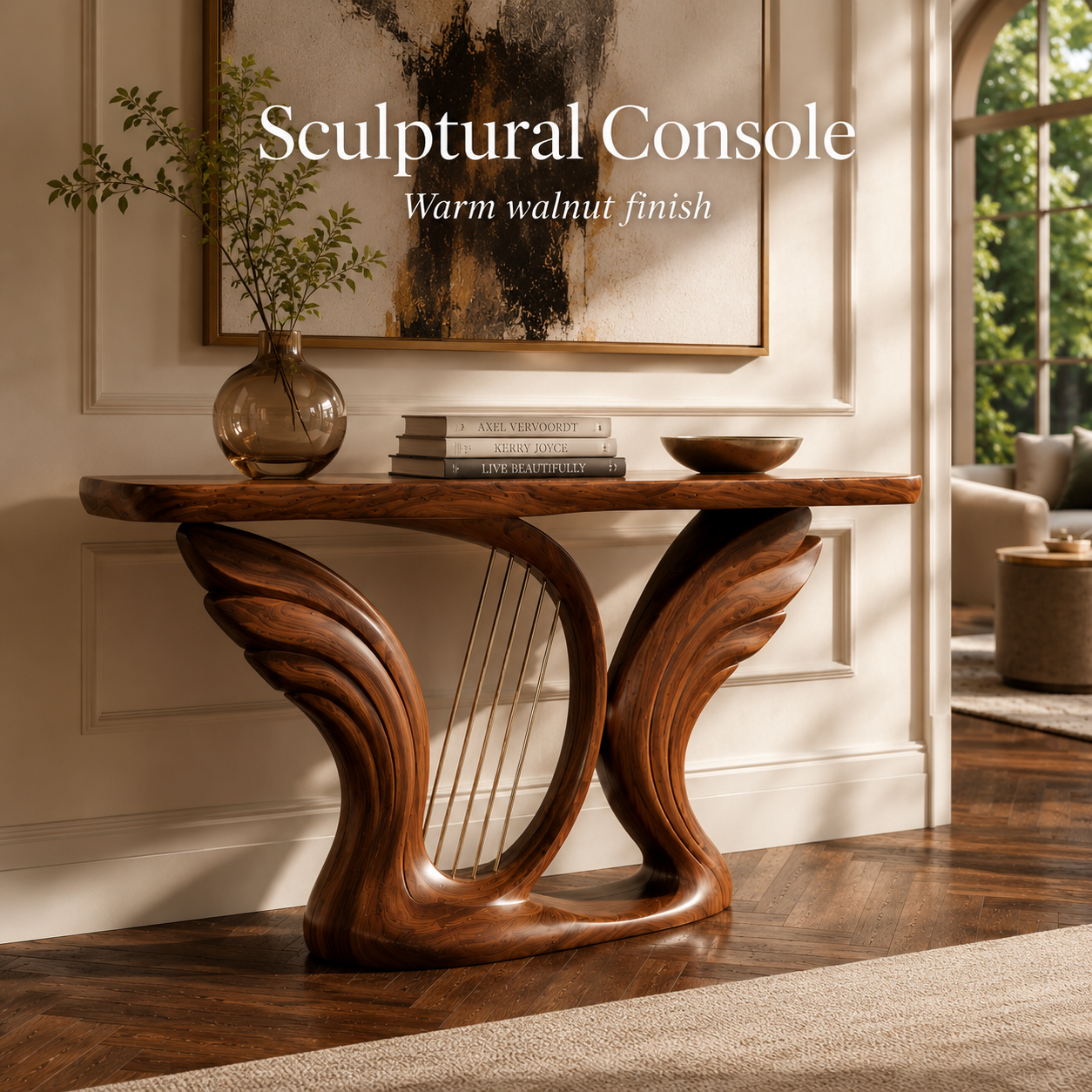 Vale Sculptural Entry Console Table - Design 500 - product image 02