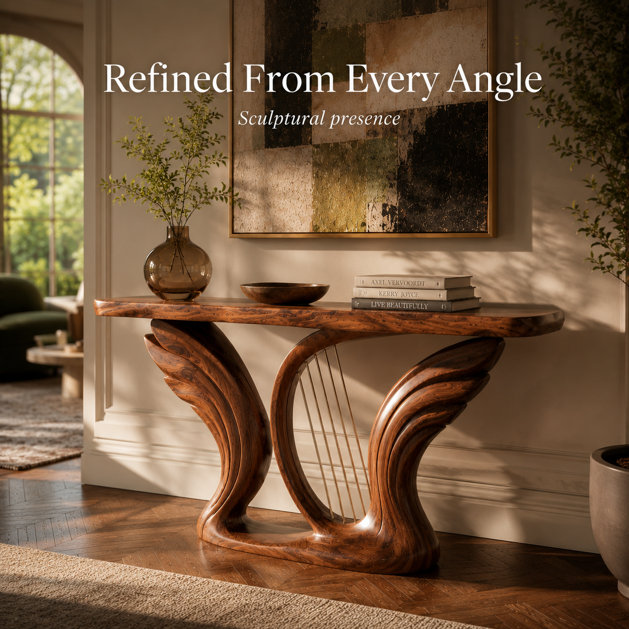 Vale Sculptural Entry Console Table - Design 500 - product image 03