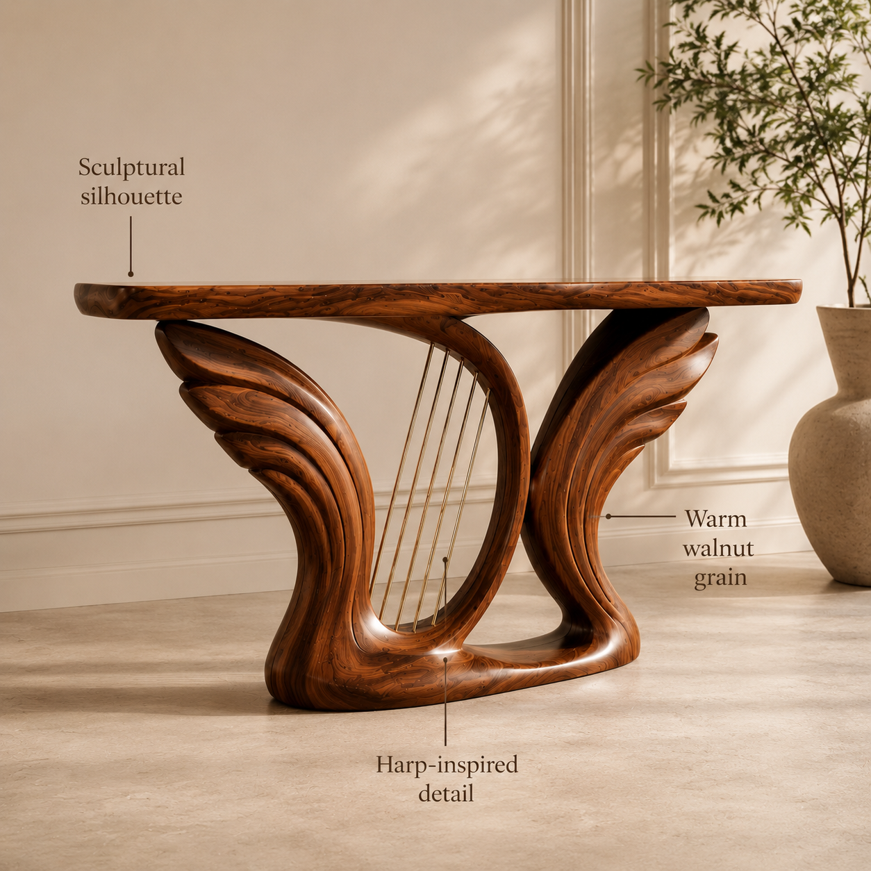 Vale Sculptural Entry Console Table - Design 500 - product image 06