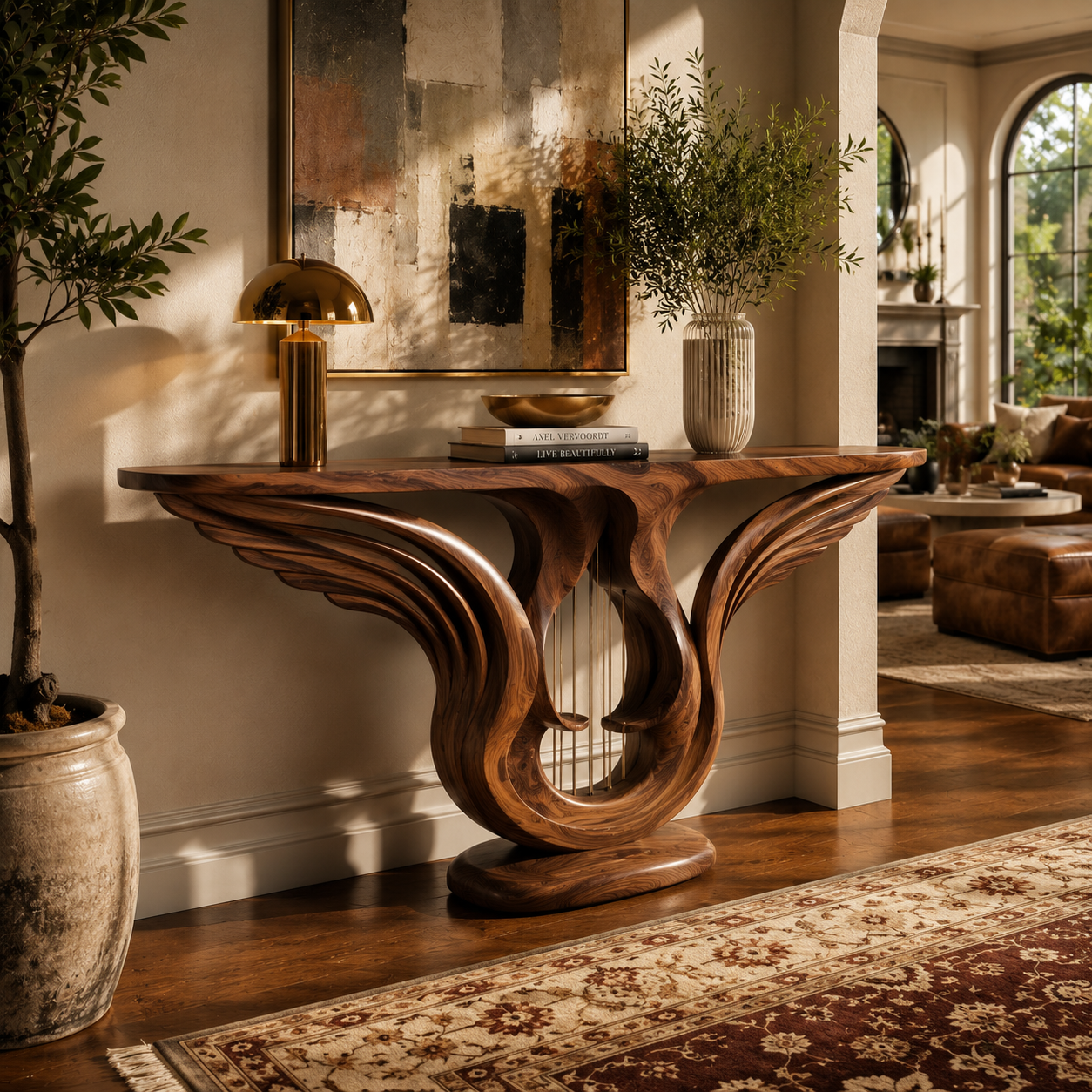 Celine Warm Modern Console Table - Design 502 - main view