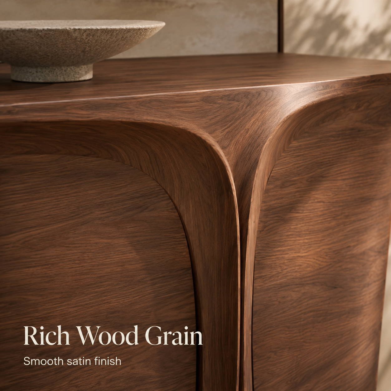Alden Curved Wood Console Table - Design 503 - product image 04
