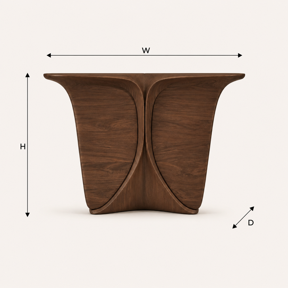 Alden Curved Wood Console Table - Design 503 - product image 07