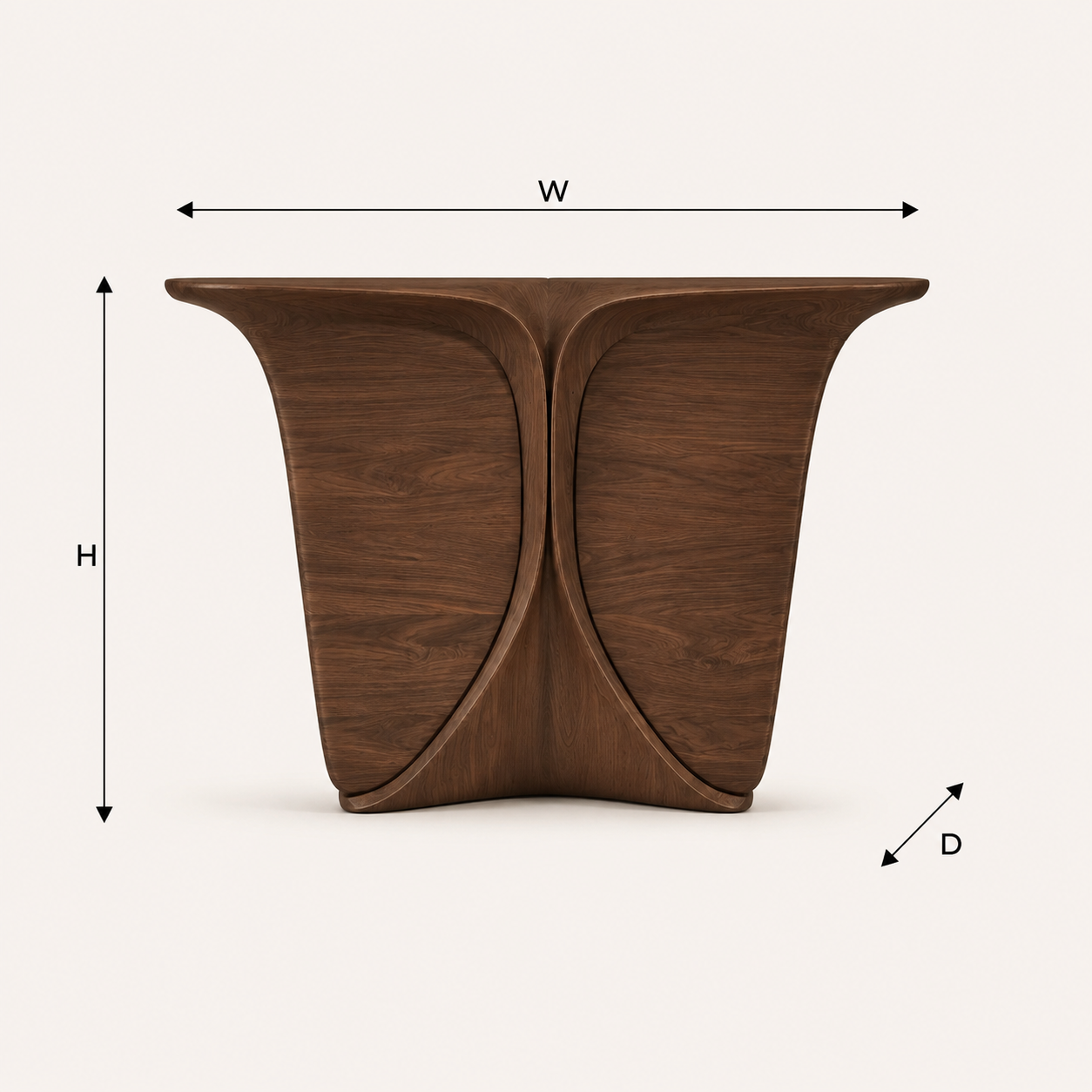 Alden Curved Wood Console Table - Design 503 - product image 07