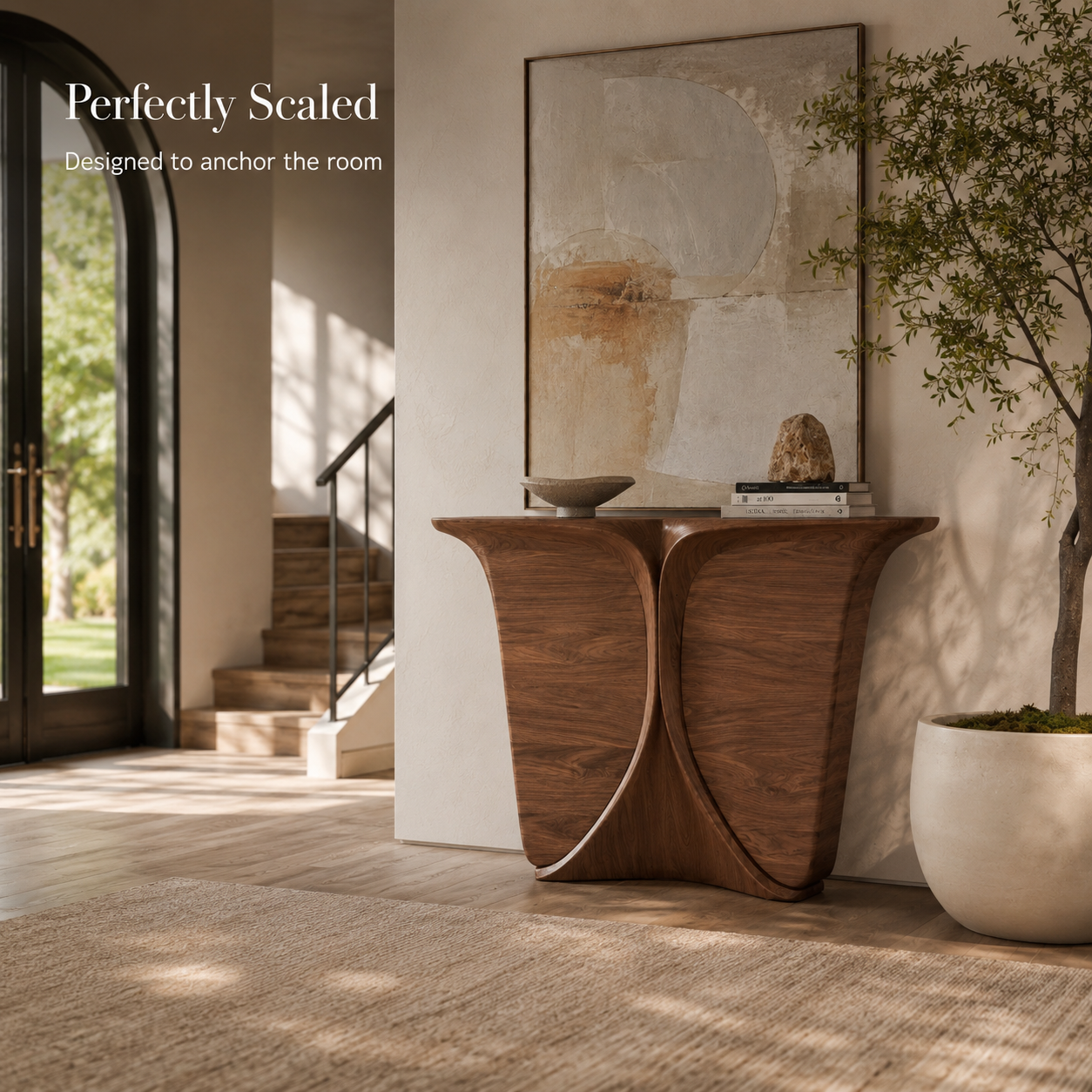 Alden Curved Wood Console Table - Design 503 - product image 08