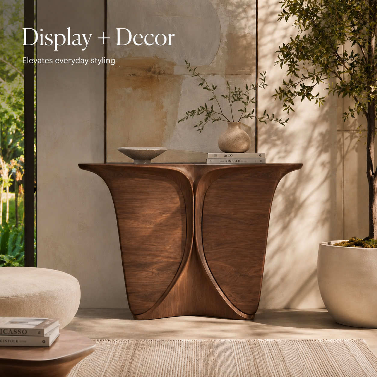 Alden Curved Wood Console Table - Design 503 - product image 09