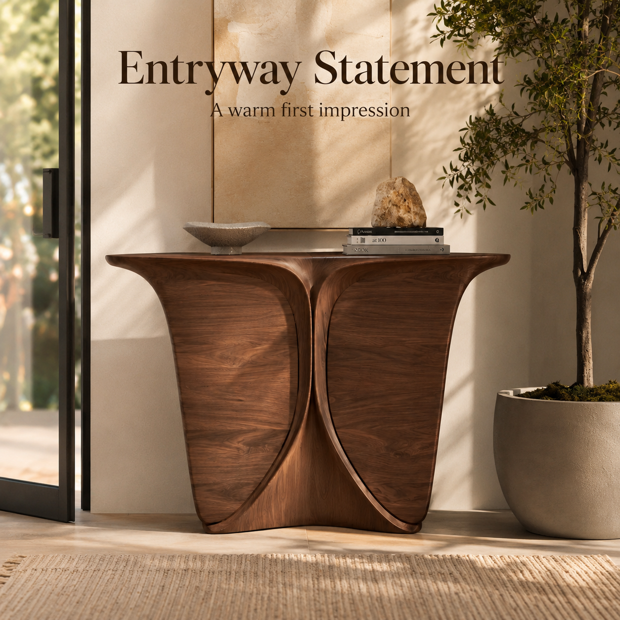Alden Curved Wood Console Table - Design 503 - product image 10