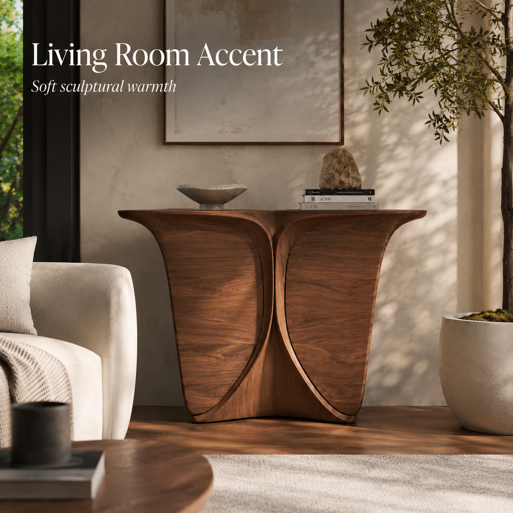 Alden Curved Wood Console Table - Design 503 - product image 11