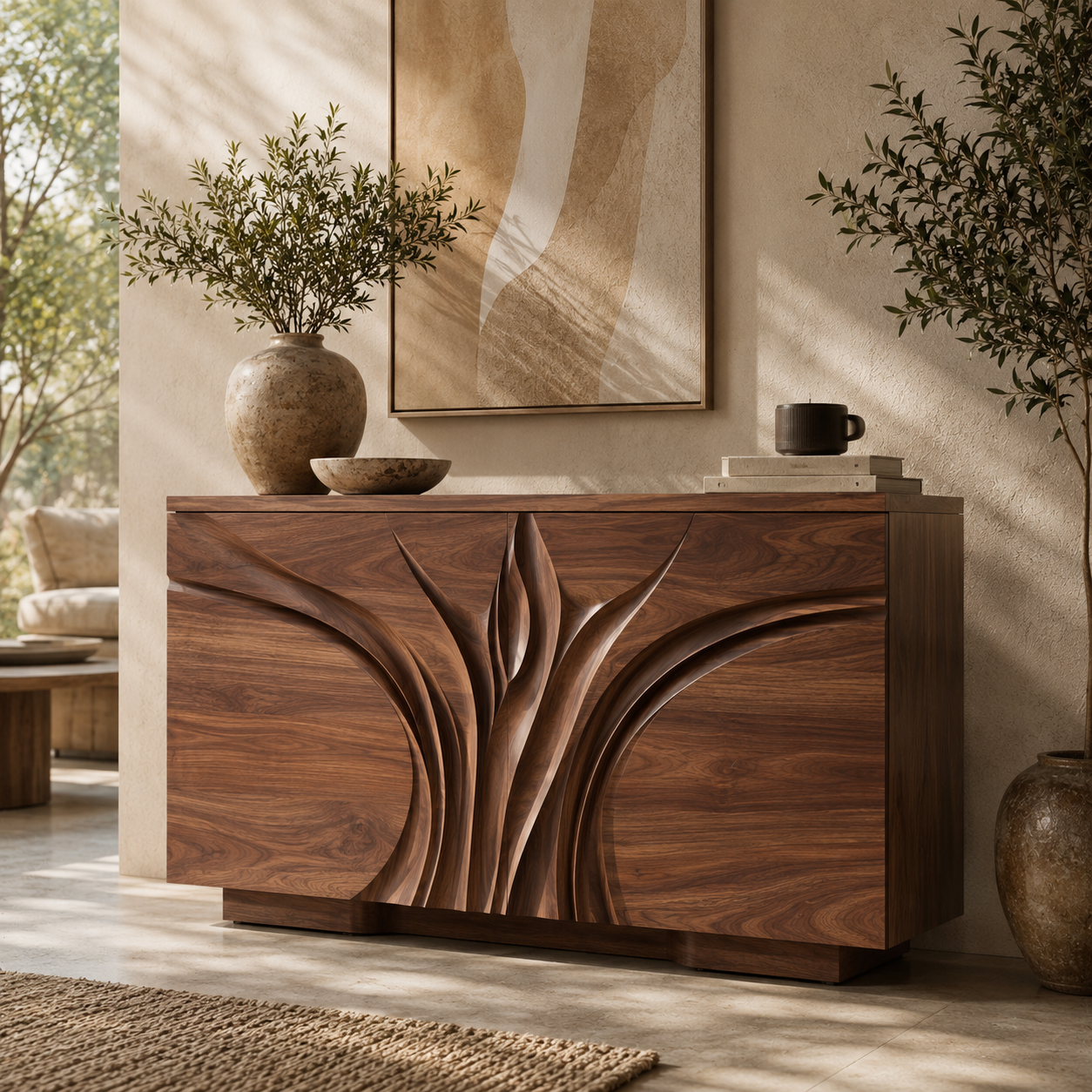 Soren Rounded Wood Console Table - Design 508 - main view