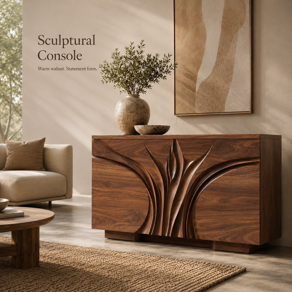 Soren Rounded Wood Console Table - Design 508 - product image 02