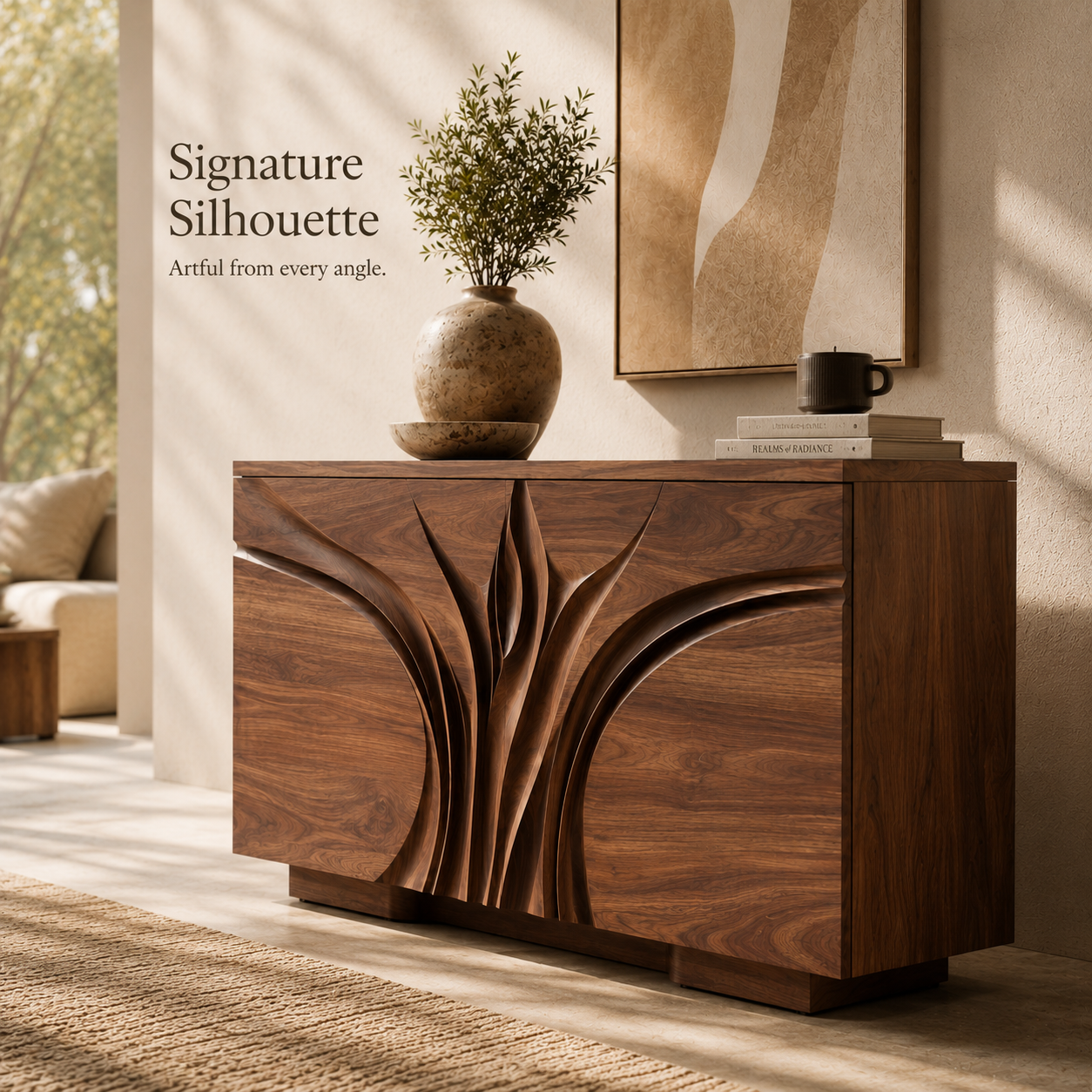 Soren Rounded Wood Console Table - Design 508 - product image 03