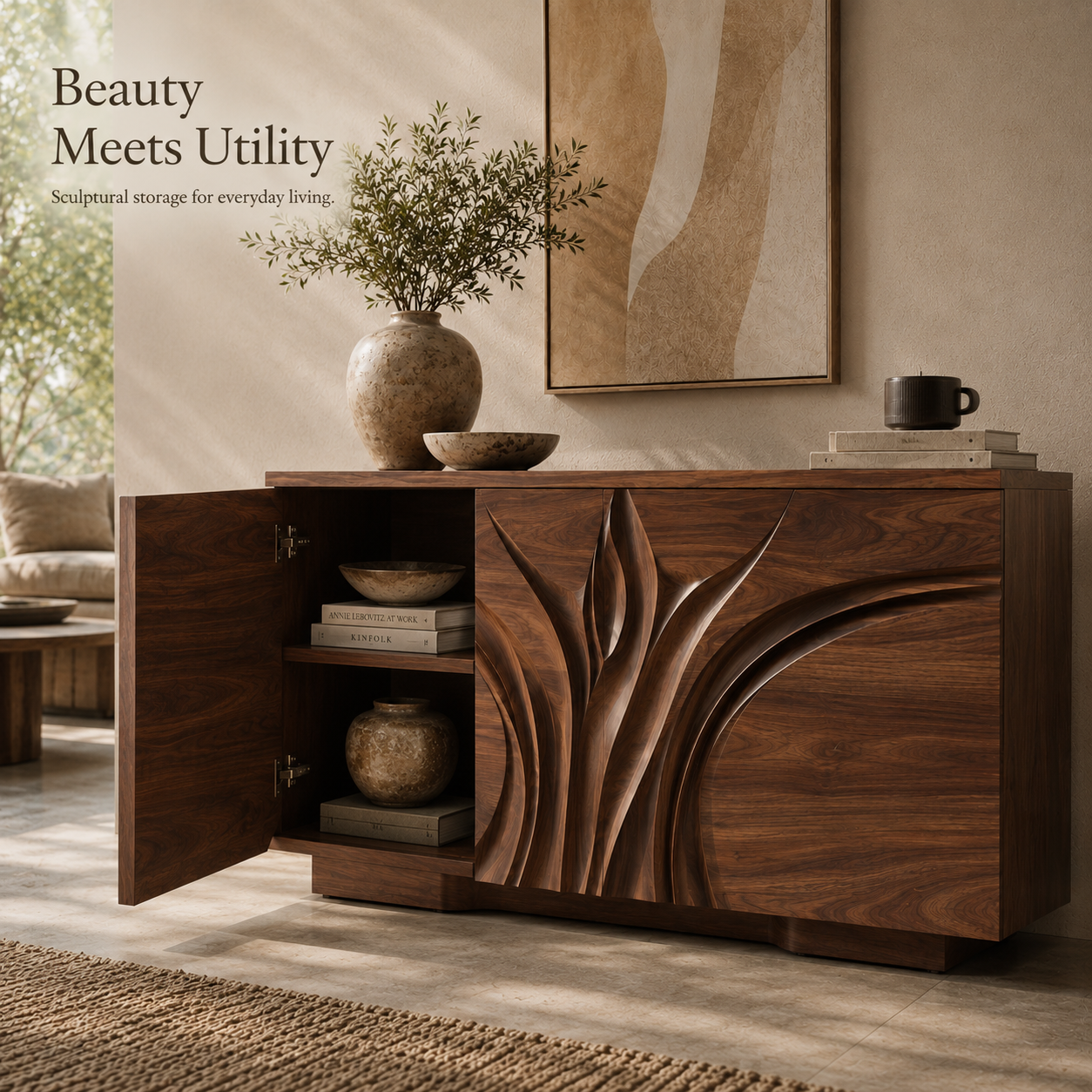 Soren Rounded Wood Console Table - Design 508 - product image 06