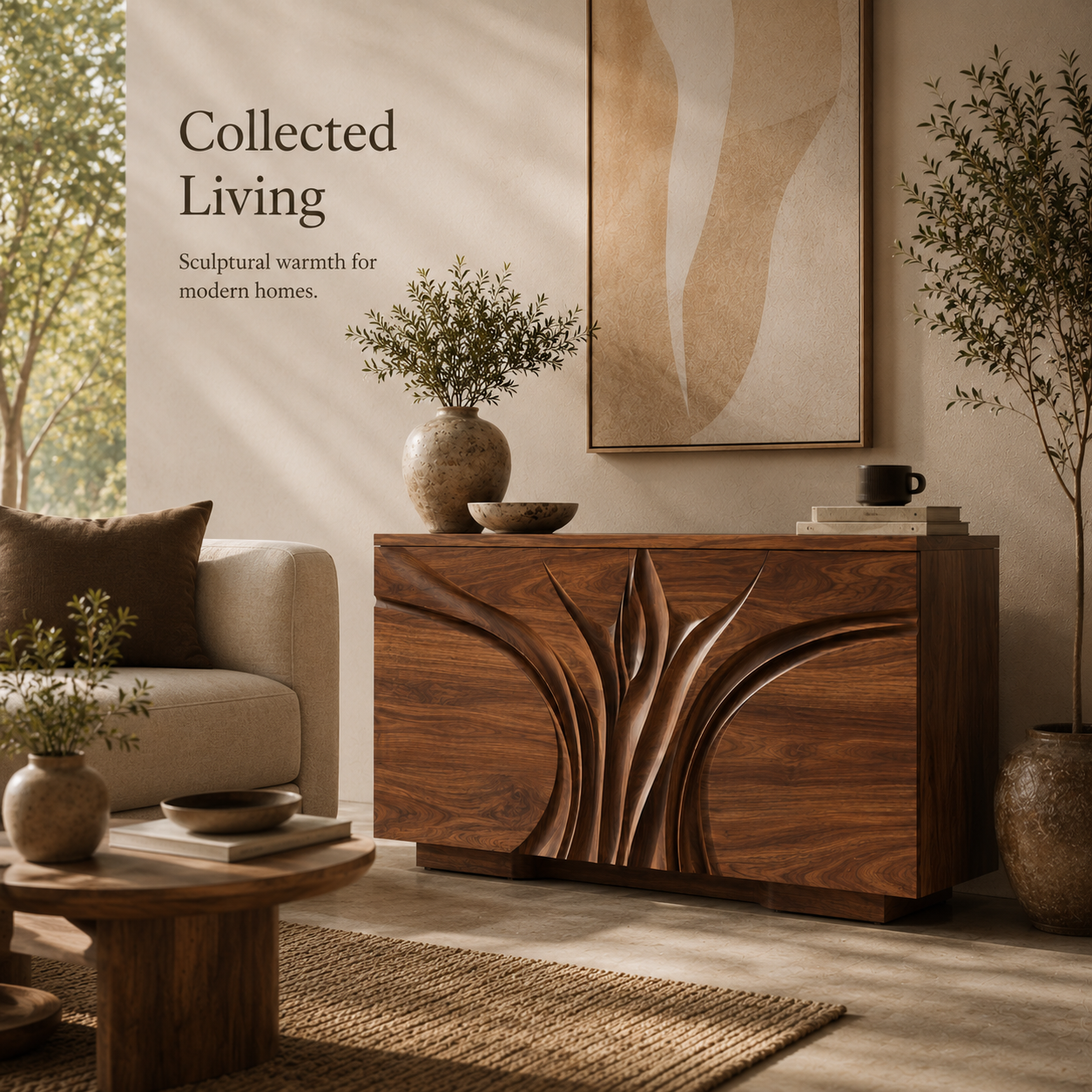 Soren Rounded Wood Console Table - Design 508 - product image 09