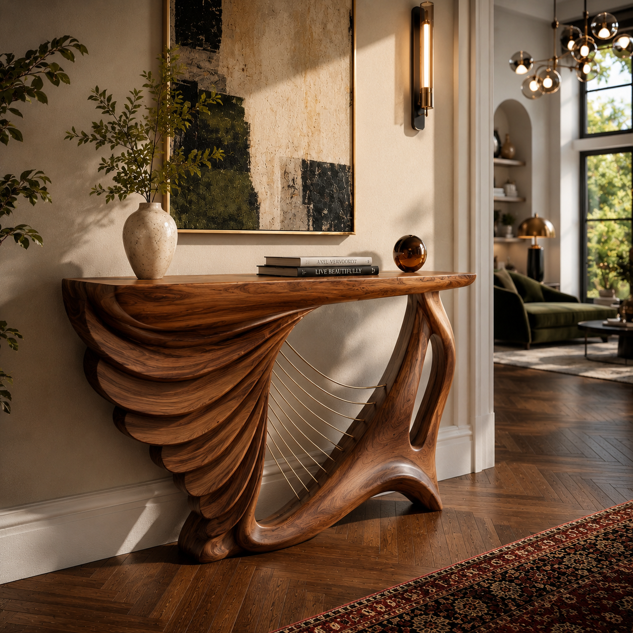 Veyra Soft Curve Console Table - Design 510 - main view
