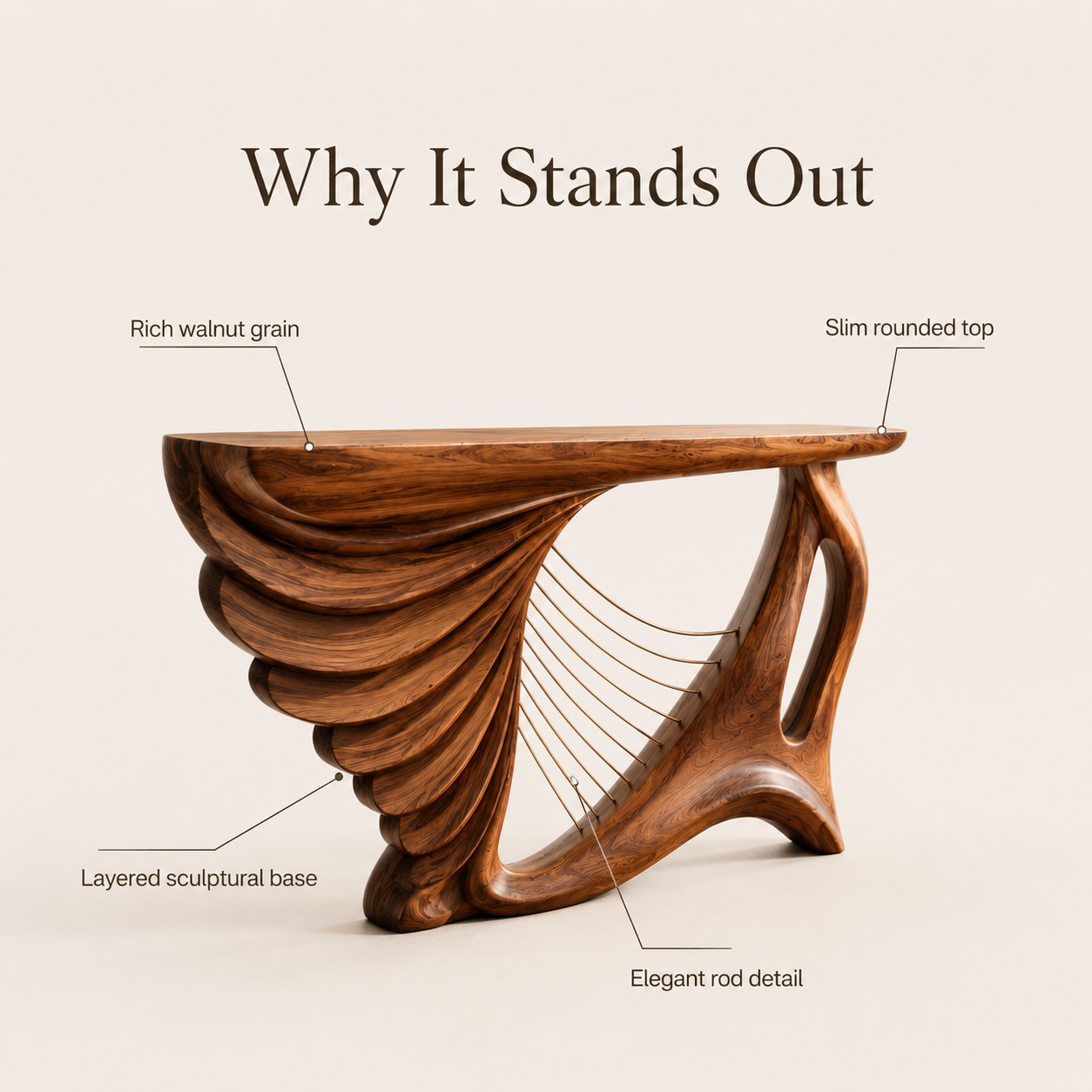 Veyra Soft Curve Console Table - Design 510 - product image 08