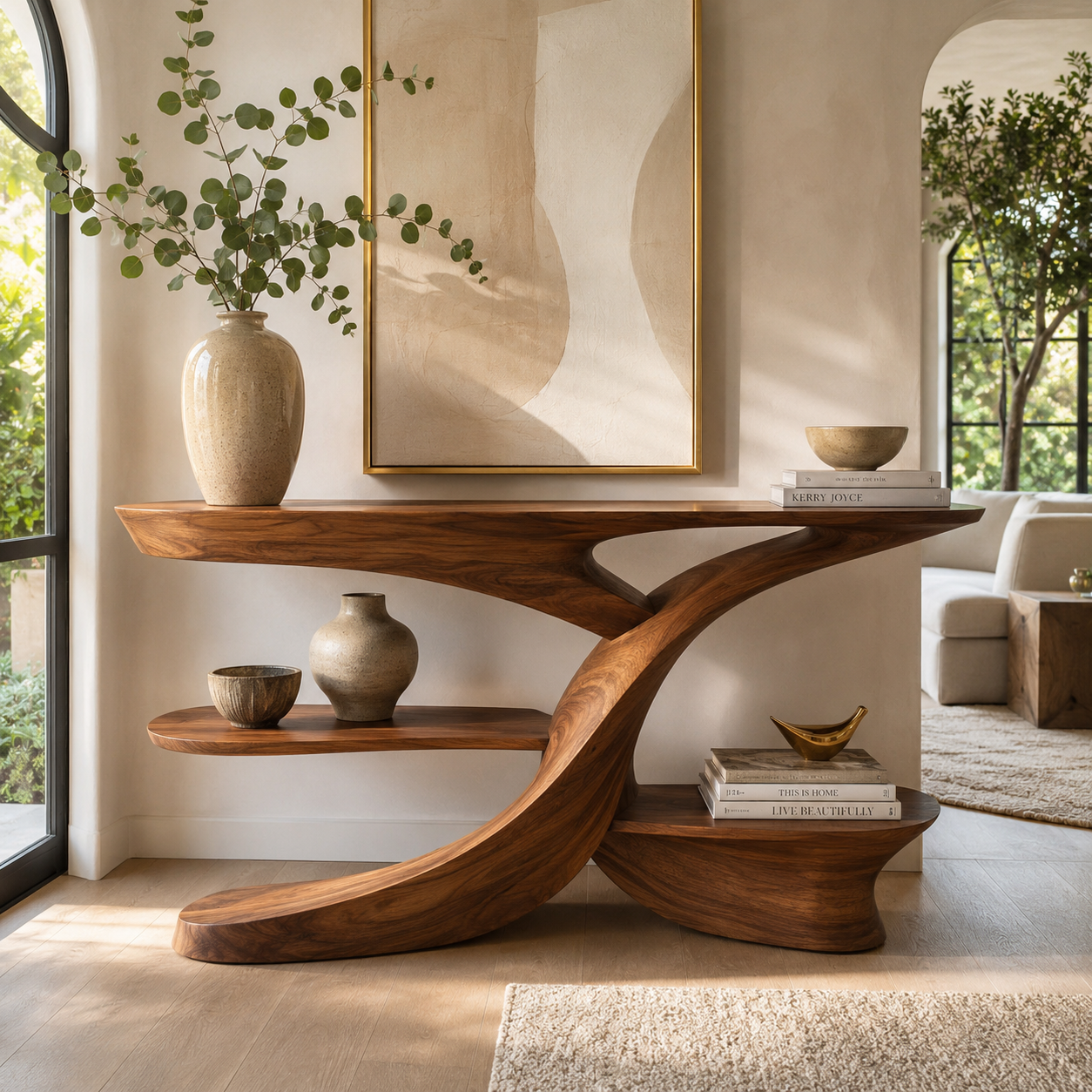Liora Warm Walnut Console Table - Design 512 - main view