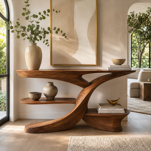 Liora Warm Walnut Console Table - Design 512 - main view