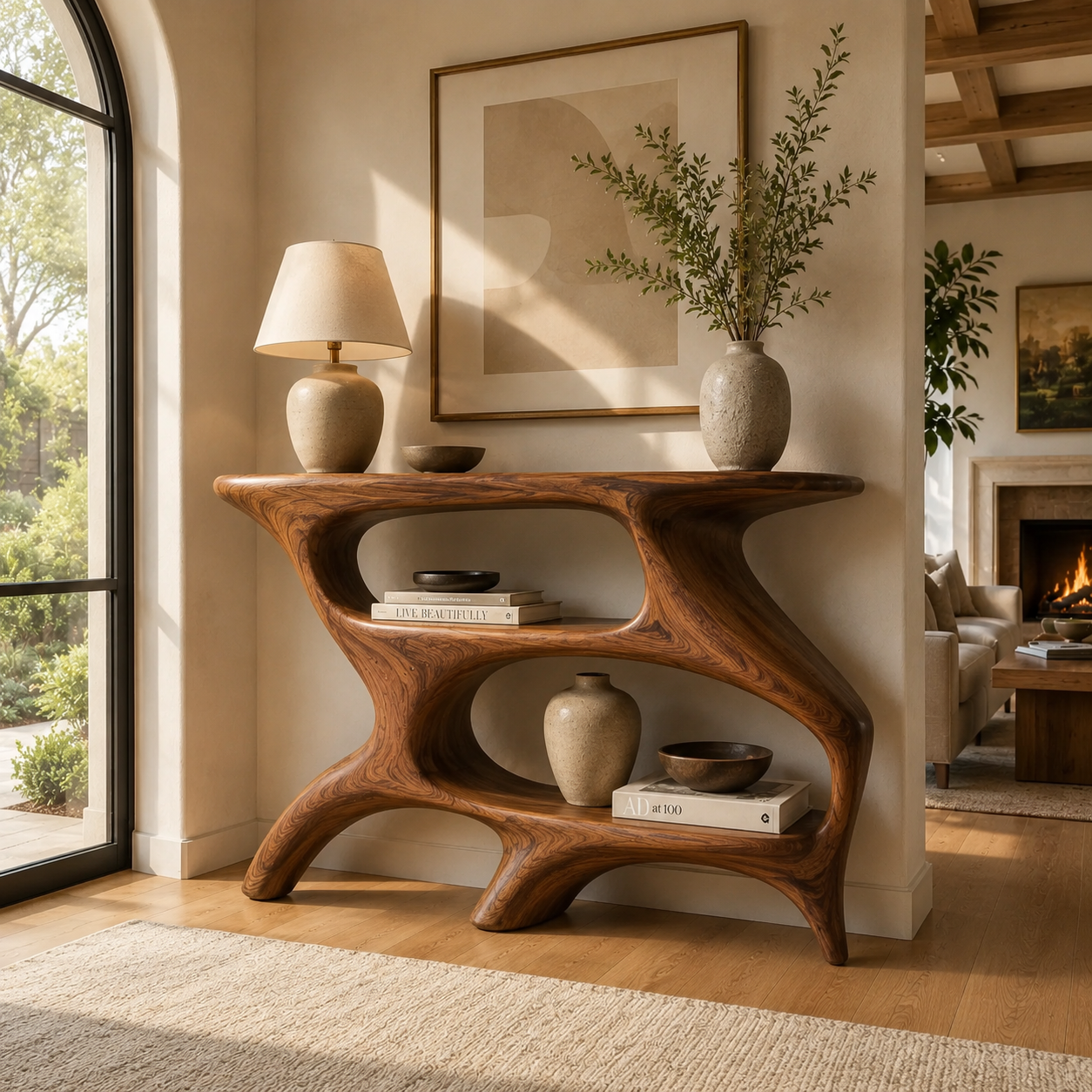 Brielle Sculpted Hall Console Table - Design 514 - main view