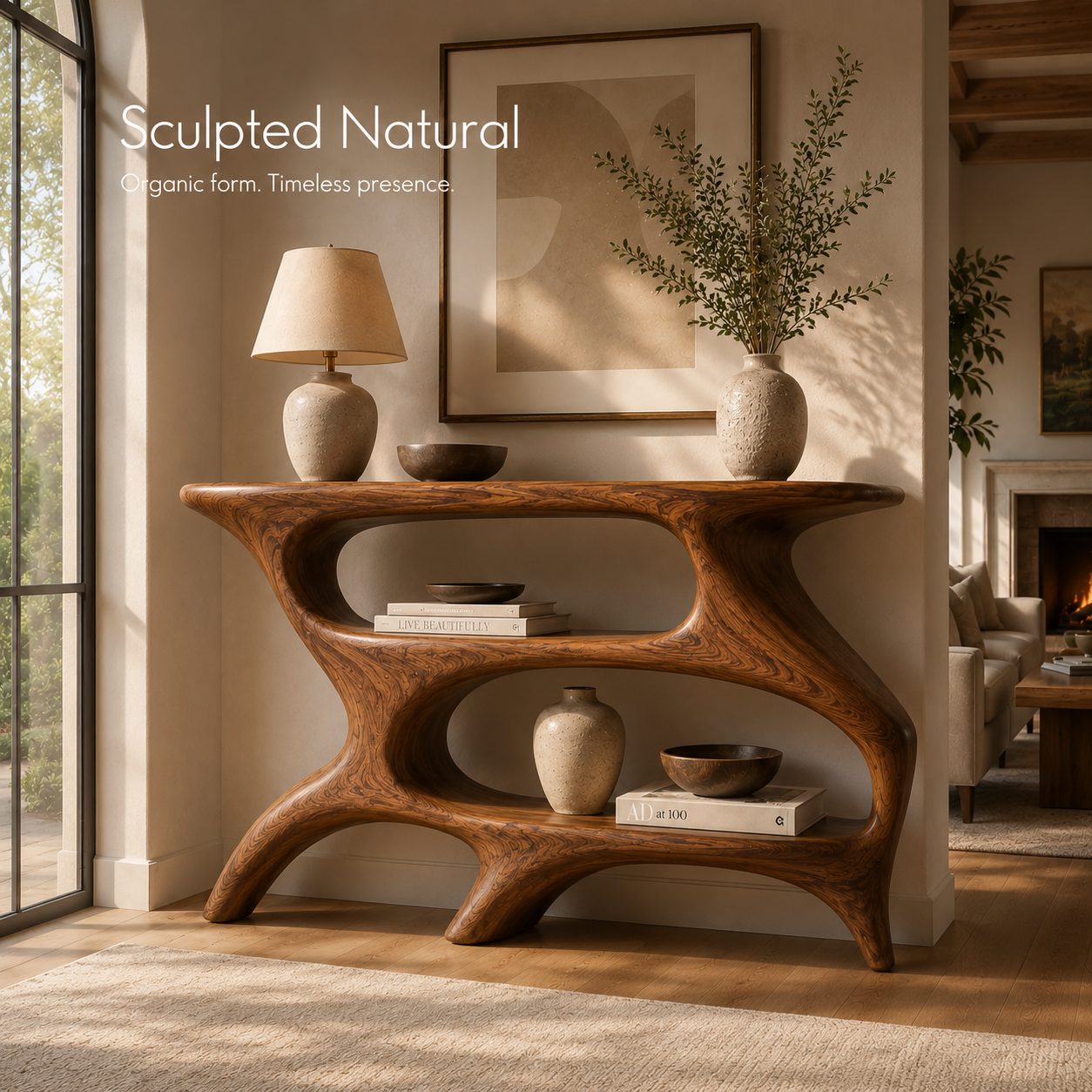 Brielle Sculpted Hall Console Table - Design 514 - product image 02