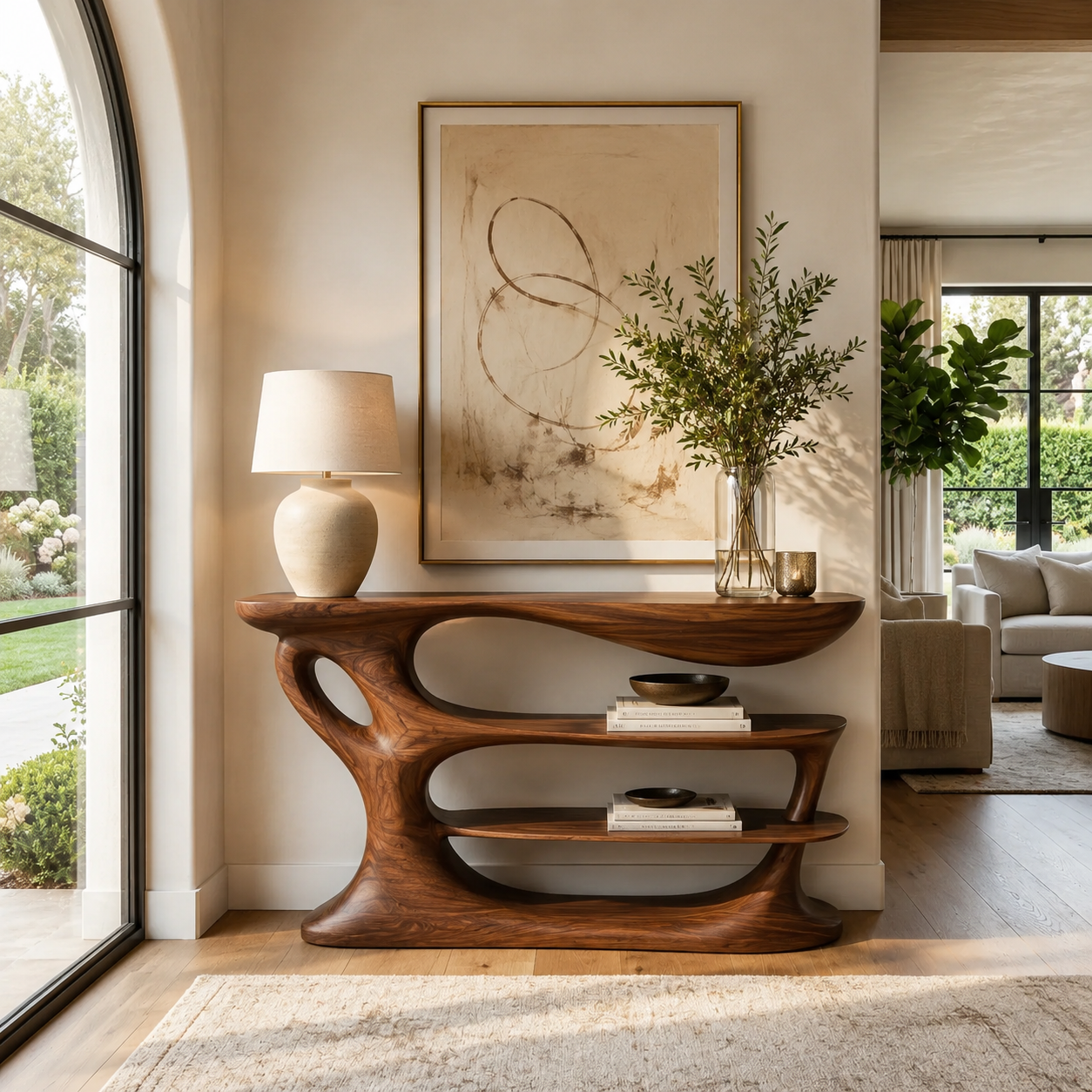 Selene Rounded Foyer Console Table - Design 516 - main view