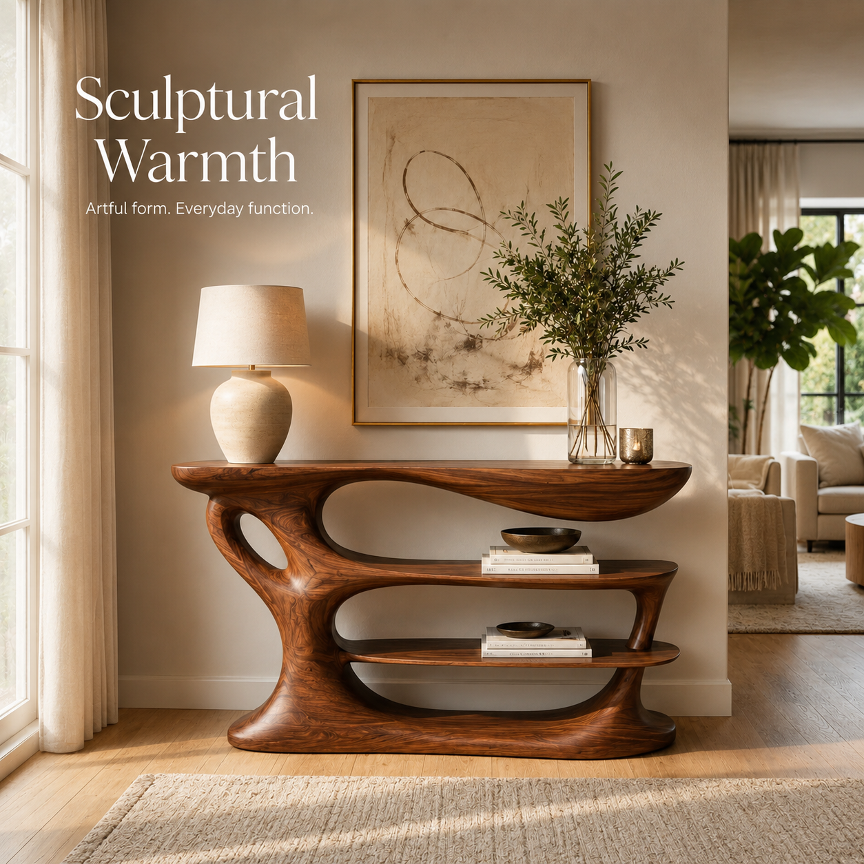 Selene Rounded Foyer Console Table - Design 516 - product image 02