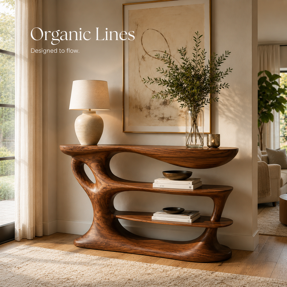 Selene Rounded Foyer Console Table - Design 516 - product image 03