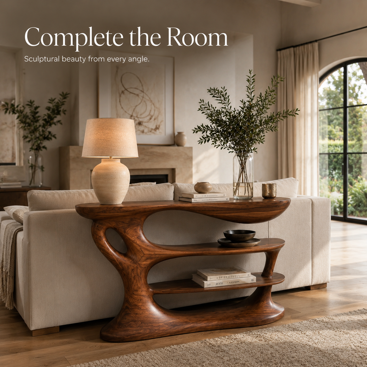 Selene Rounded Foyer Console Table - Design 516 - product image 09