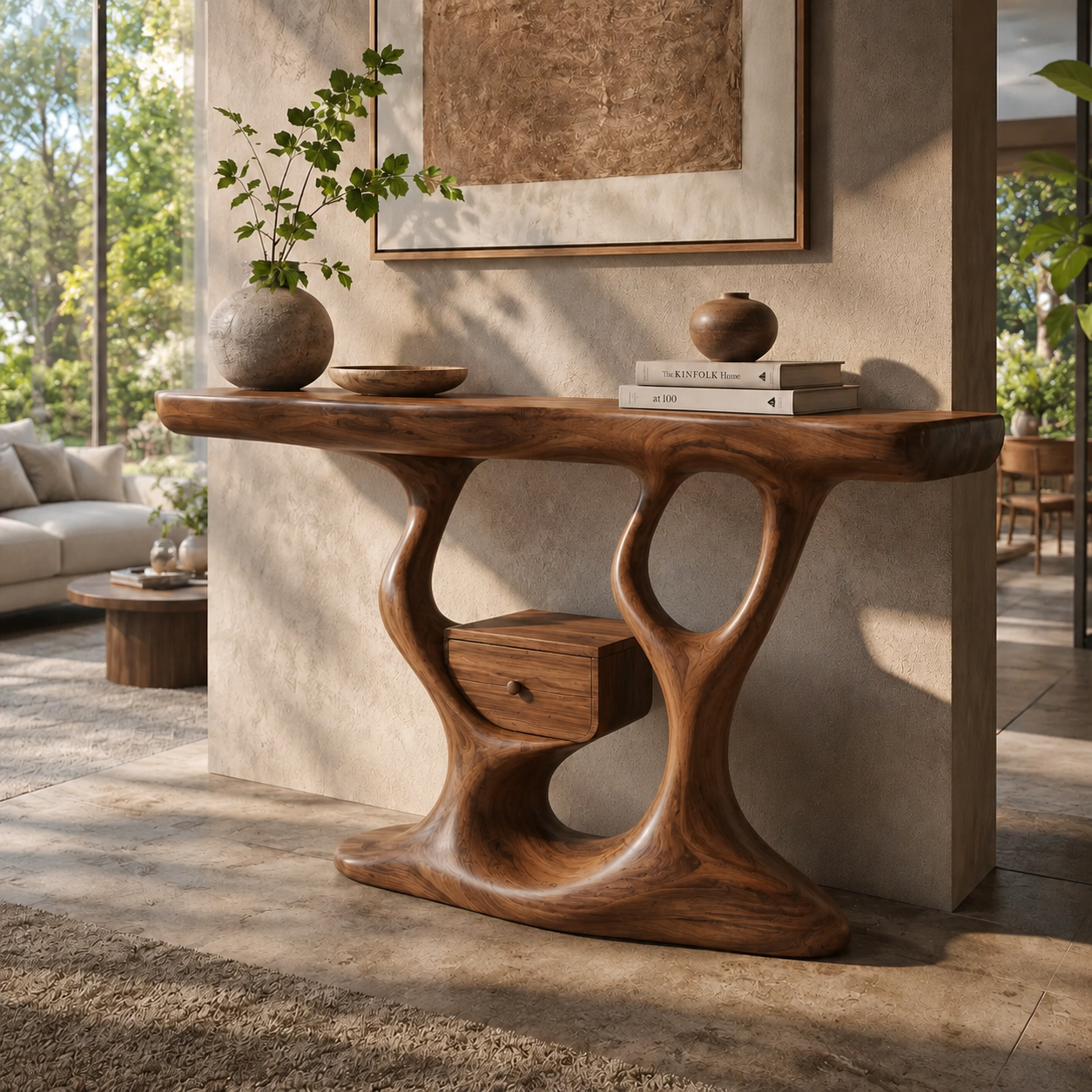 Vale Sculptural Entry Console Table - Design 520 - main view