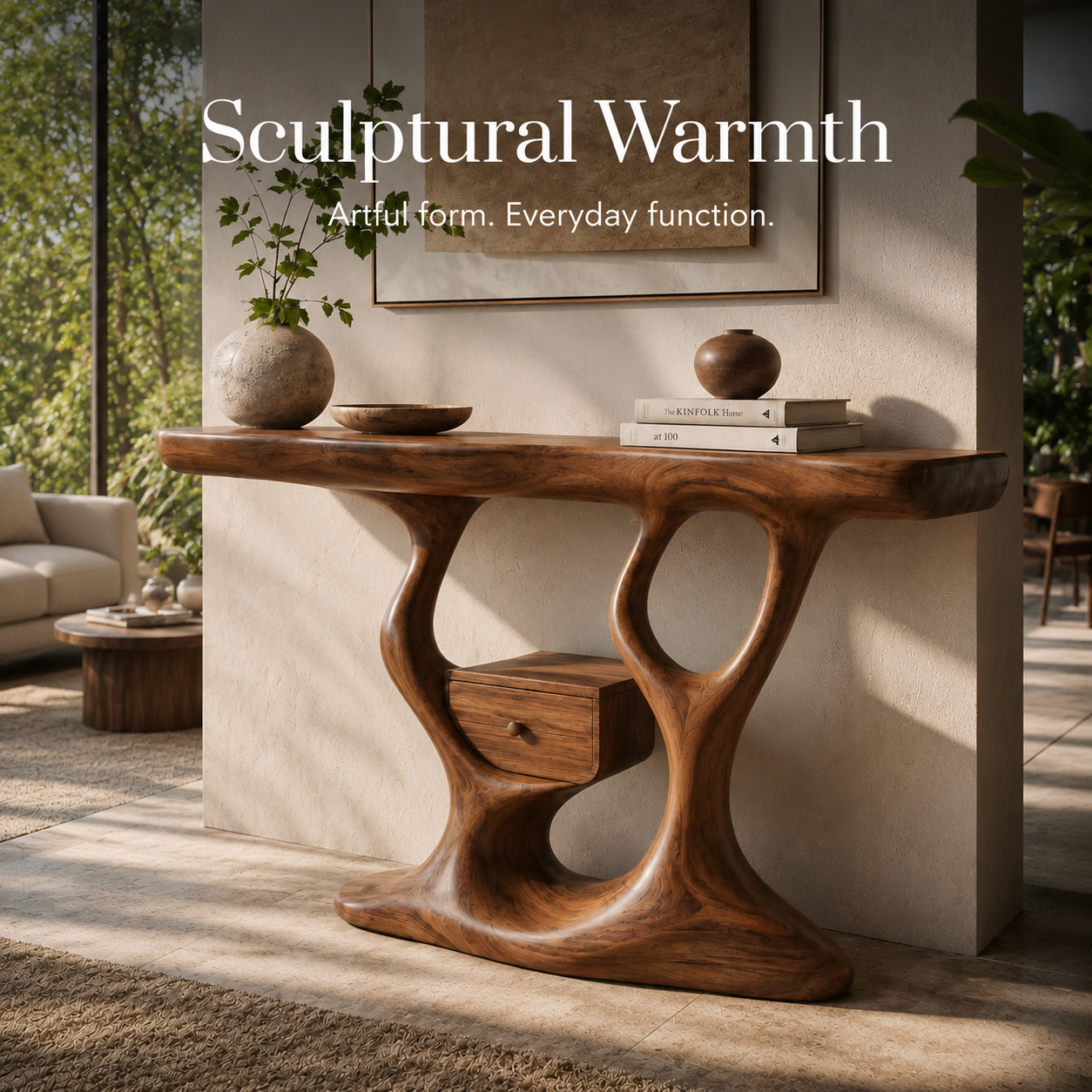 Vale Sculptural Entry Console Table - Design 520 - product image 02
