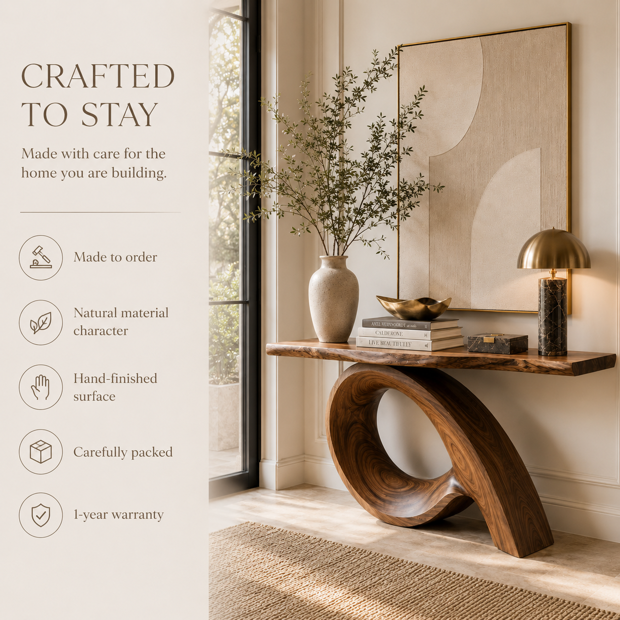 Caldera Organic Hall Console Table - Design 523 - product image 09