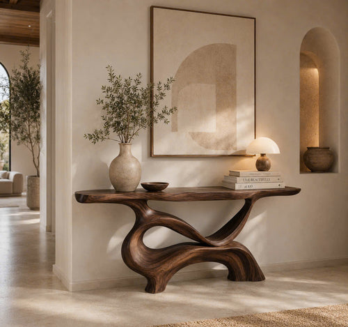 Soren Rounded Wood Console Table - Design 524 - main view