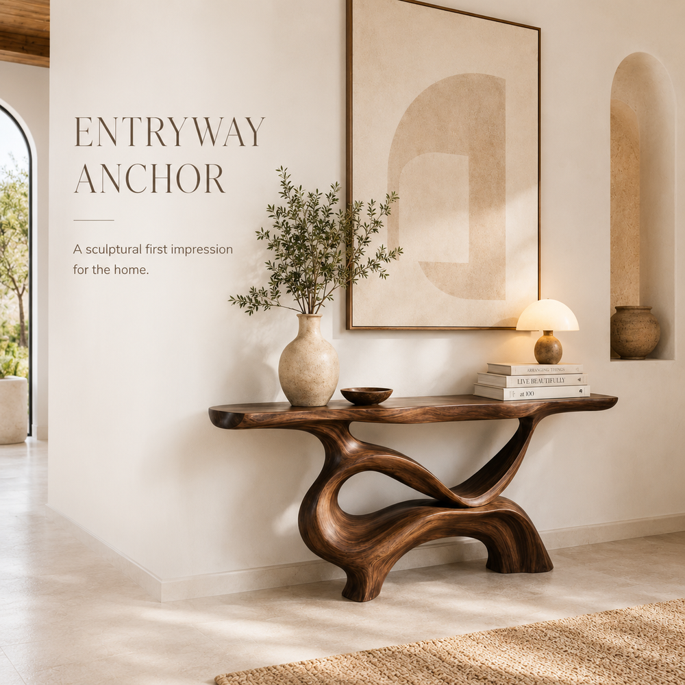 Soren Rounded Wood Console Table - Design 524 - product image 02