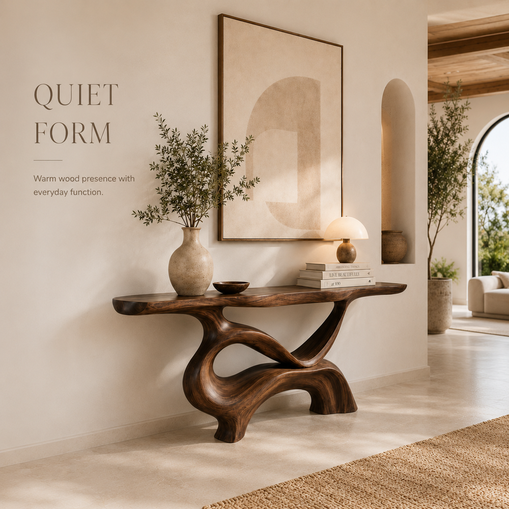 Soren Rounded Wood Console Table - Design 524 - product image 03