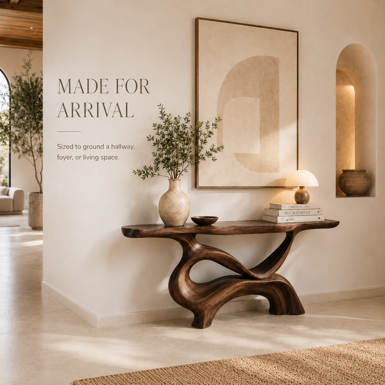 Soren Rounded Wood Console Table - Design 524 - product image 04