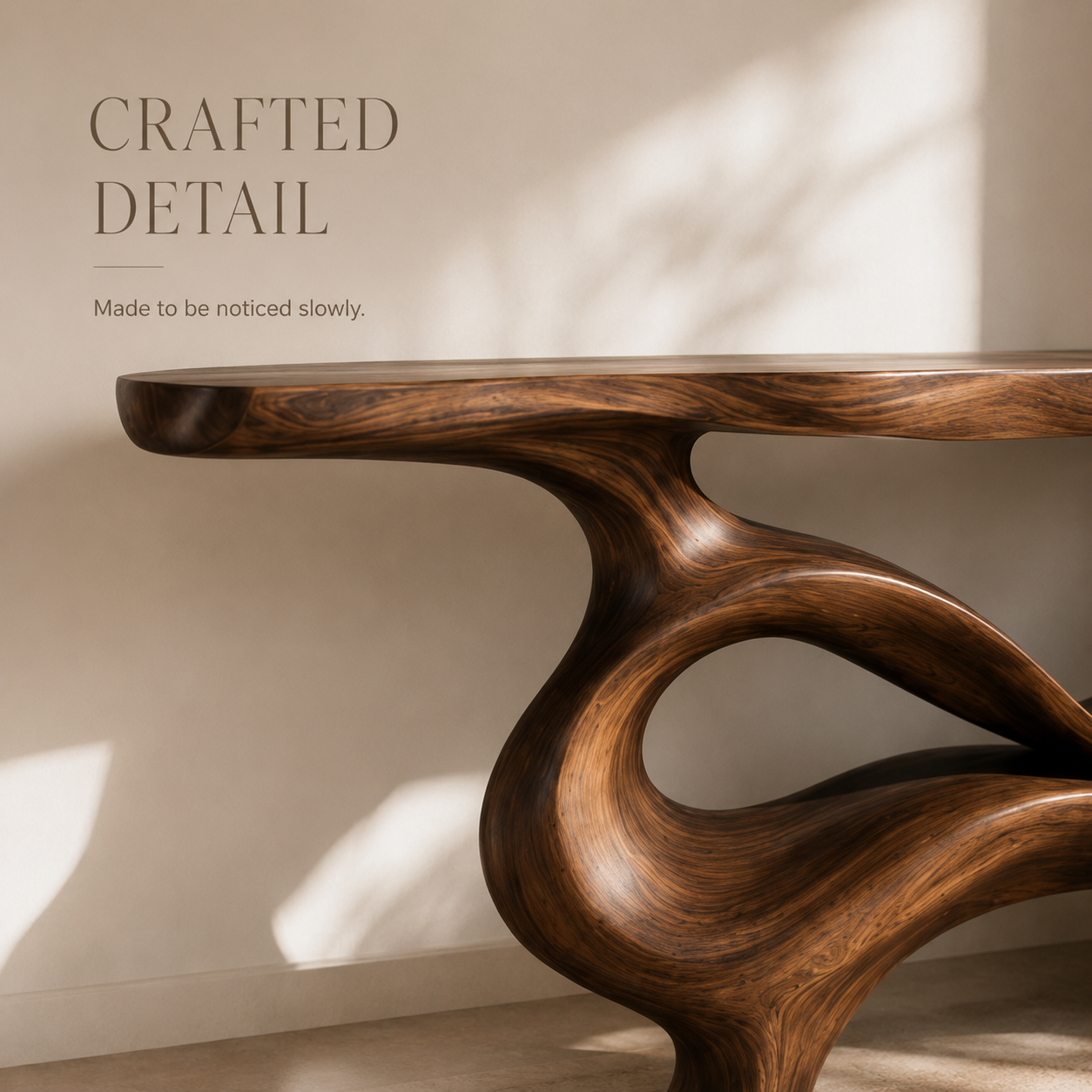 Soren Rounded Wood Console Table - Design 524 - product image 06
