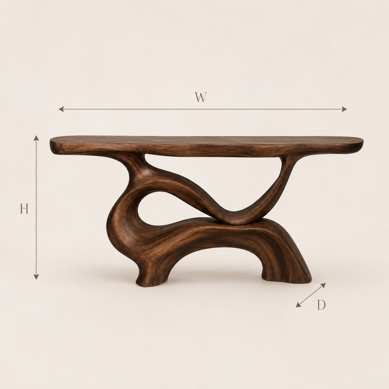 Soren Rounded Wood Console Table - Design 524 - product image 08