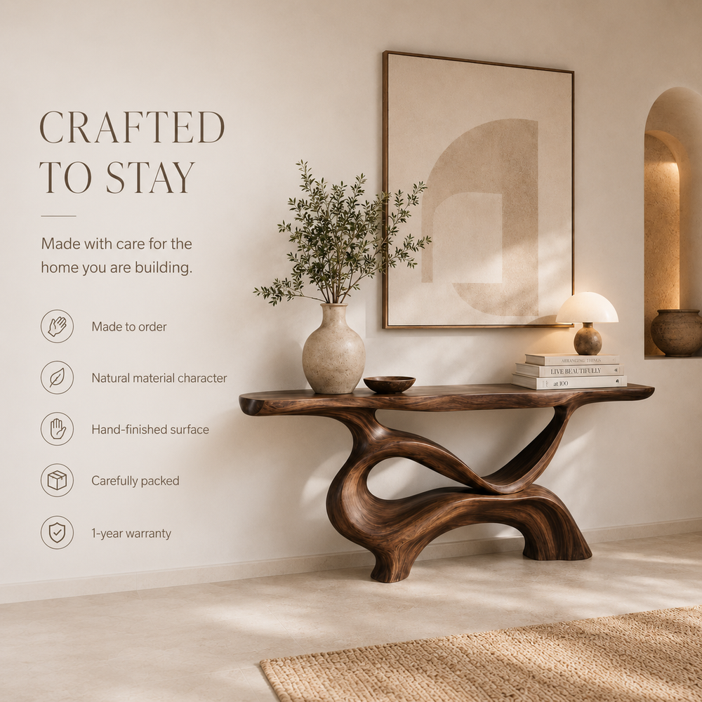Soren Rounded Wood Console Table - Design 524 - product image 09